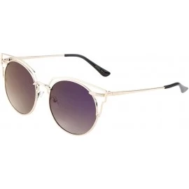 Aviator Glamour Wireframe Round Sunglasses with Outline Design Trending Fashion Eyewear - Purple - CN17YG8WDR2 $9.18