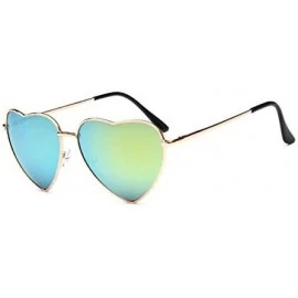 Oval Vintage Heart Sunglasses Goggles for Women Men Retro Sun Glasses UV Protection - Style5 - C218RNE4H8X $7.65