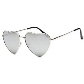 Oval Vintage Heart Sunglasses Goggles for Women Men Retro Sun Glasses UV Protection - Style5 - C218RNE4H8X $7.65