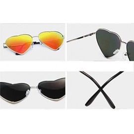 Oval Vintage Heart Sunglasses Goggles for Women Men Retro Sun Glasses UV Protection - Style5 - C218RNE4H8X $7.65