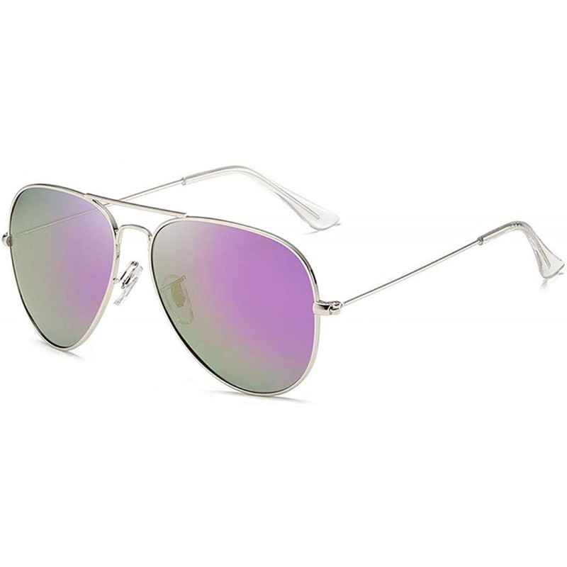 Oval Fashion Retro Classic Metal Round Polarized Sunglasses Men Women Luxury Color Lens Vintage Mirrors Sun Glasses - CX198ZQ...