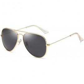 Oval Fashion Retro Classic Metal Round Polarized Sunglasses Men Women Luxury Color Lens Vintage Mirrors Sun Glasses - CX198ZQ...