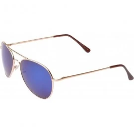 Aviator 'Berkeley' Aviator Fashion Sunglasses - Gold-blue - C711OJZA1UR $7.38