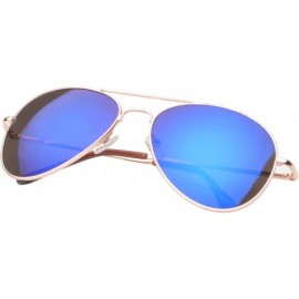 Aviator 'Berkeley' Aviator Fashion Sunglasses - Gold-blue - C711OJZA1UR $7.38
