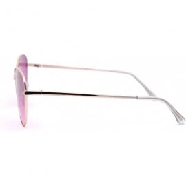 Cat Eye Womens Hippie Tie Dye Gradient Metal Rim Cat Eye Sunglasses - Gold Purple - C518Y3OZ845 $13.40