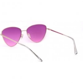 Cat Eye Womens Hippie Tie Dye Gradient Metal Rim Cat Eye Sunglasses - Gold Purple - C518Y3OZ845 $13.40