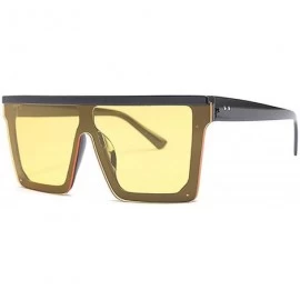 Oversized Women Oversized Square Sunglasses Fashion Men Vintage Big Frame Eyewear Outdoor Oculos UV400 - C4 Black.yellow - C5...