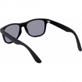Wayfarer Stylish Retro Polarized Sunglasses Unisex 100% UV Protection - Black Frame & Gold Lens - CI1856KDCXH $43.99