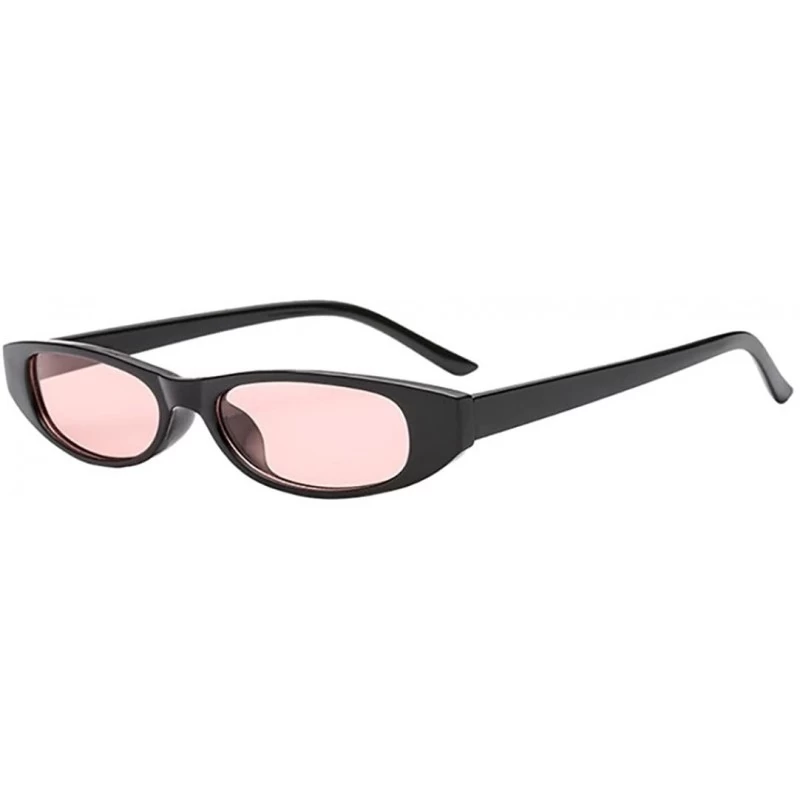 Oval Women Retro Clout Cat Unisex Sunglasses Rapper Oval Shades Glasses - C - CR18DXRZX06 $8.90