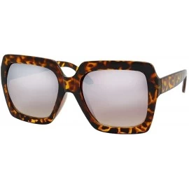 Square Retro Vintage Nerdy Fashion Sunglasses Collection"Learn-2-Read"-2 Pack - Brown - CE18ODOCXRR $31.64