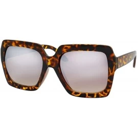 Square Retro Vintage Nerdy Fashion Sunglasses Collection"Learn-2-Read"-2 Pack - Brown - CE18ODOCXRR $20.95