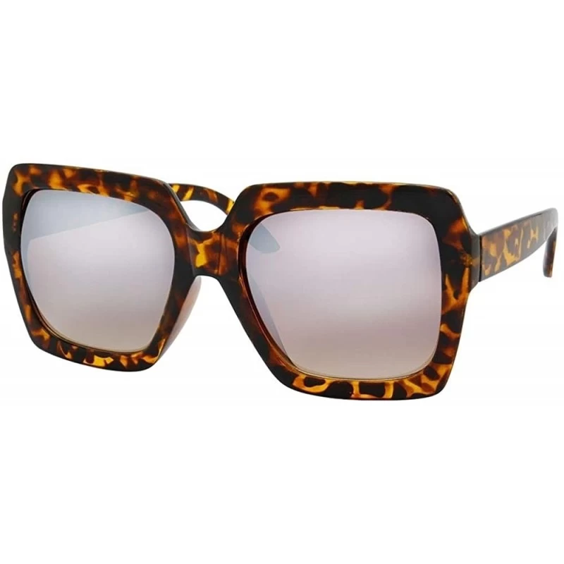 Square Retro Vintage Nerdy Fashion Sunglasses Collection"Learn-2-Read"-2 Pack - Brown - CE18ODOCXRR $20.95