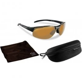 Sport Maverick Polarized Sunglasses Bundle Kit - Matte Black- Amber - CC127QYDIIP $33.66