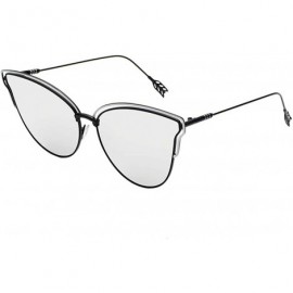 Goggle Feather Sung Sunglasses Innovative Sunglasses Fashion Colorful Glasses - Silver Color - C2183AY4ZTL $63.54