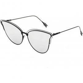Goggle Feather Sung Sunglasses Innovative Sunglasses Fashion Colorful Glasses - Silver Color - C2183AY4ZTL $28.07