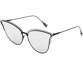 Goggle Feather Sung Sunglasses Innovative Sunglasses Fashion Colorful Glasses - Silver Color - C2183AY4ZTL $53.93