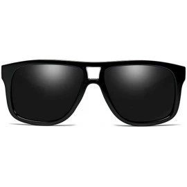 Aviator Fashion Square Sunglasses Men Driving Sun Glasses For Men Brand Sand Black - Silver - C718Y3O0YRQ $12.09