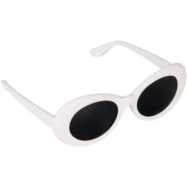 Oval 2 Retro Clout Goggles Glasses Oval Mod Thick Frame Kurt Cobain Sunglasses - C418Y3G6EC5 $10.11