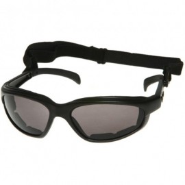 Sport Men's Wind Resistant Motorcycle Wrap 57mm Sunglasses - Black - CT11KH67QXD $22.99