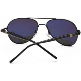 Aviator Mens Premium Classic Military Style Full Mirrored Aviator Sunglasses - Silver - CY12FINYCWR $11.27