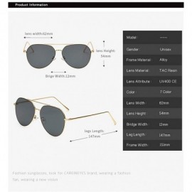 Sport Oversized Aviator Sunglasses Mirrored Flat Lens for Men Women UV400 Y3980 - Silver - C918QADYSIZ $9.12