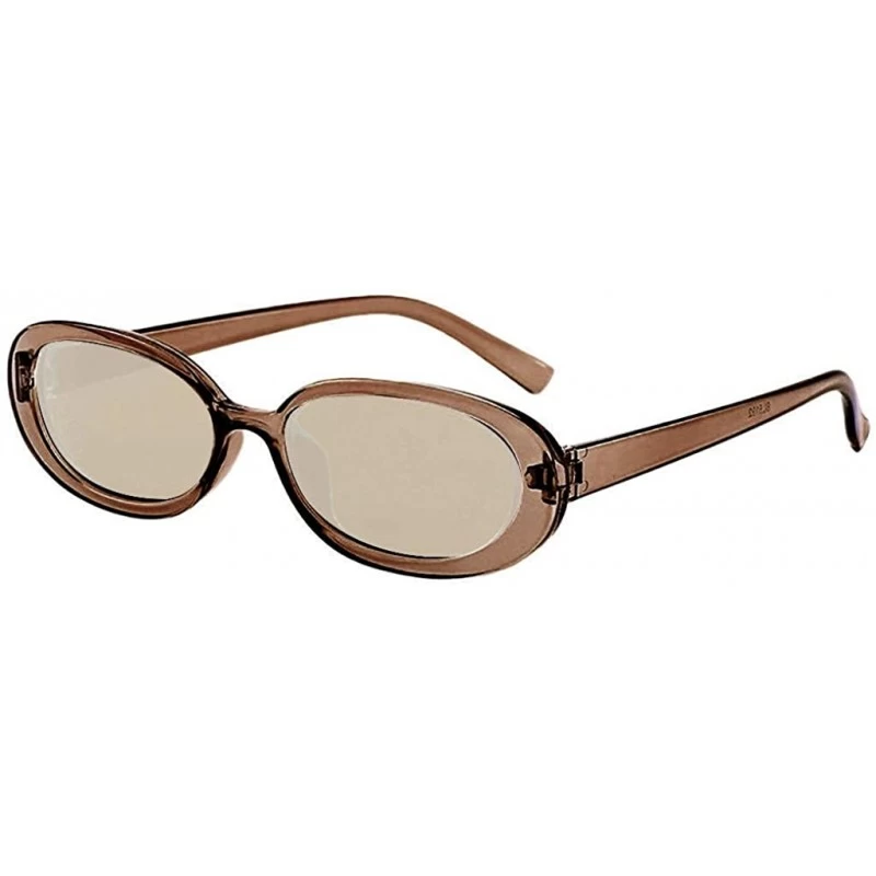 Square Unisex Fashion Small Frame Sunglasses Vintage Retro Irregular Shape Sun Glasses - G - CB1905AWRCT $10.72