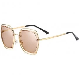 Oversized Cute Polarized Sunglasses for Women Metal Style Shades So Sassy 8050 - Tea Lenses - CX194YNCD6Q $23.75