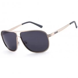 Aviator Men's casual business sunglasses - polarized large frame - lightweight sunglasses - B - CI18RXAN6AR $90.19