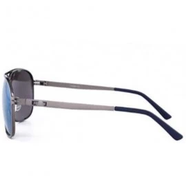 Aviator Men's casual business sunglasses - polarized large frame - lightweight sunglasses - B - CI18RXAN6AR $58.50