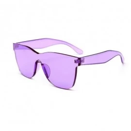 Aviator Sunglasses-Heart-shaped Shades Sunglasses Integrated UV Candy Colored Glasses for Women (Purple) - Purple - C4196CAC2...