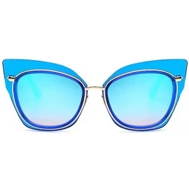 Goggle Ayisk big cat cat sunglasses blue sunglasses ladies sunglasses - C2 - CC182WA42DC $17.25