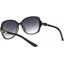 Butterfly Womens 90s Jewel Chain Buckle Rectangle Butterfly Sunglasses - Black Smoke - C318NWT0ZO4 $10.96