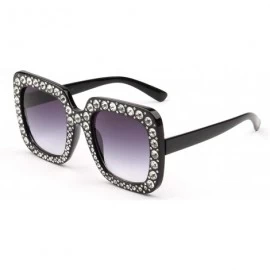 Oversized Our oversize Iowa Sunglasses - Gradient Purple - CF18WU7XDWH $36.20