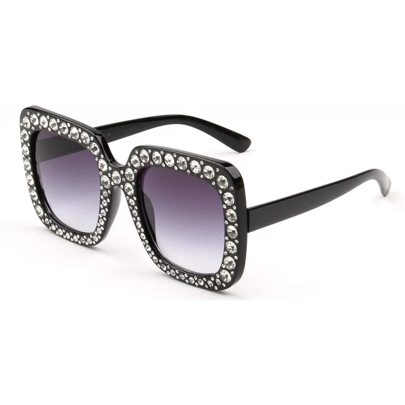 Oversized Our oversize Iowa Sunglasses - Gradient Purple - CF18WU7XDWH $14.88