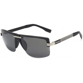 Goggle Fashion Men's Frameless Polarized Sunglasses Classic Pilot Goggles Y4909 C1BOX - Y4909 C1box - C818XE9OT95 $18.00
