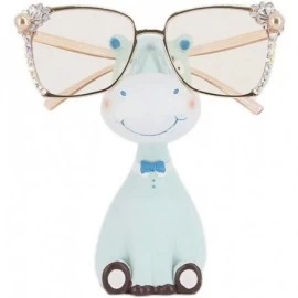 Square Sparkling Crystal Round Sunglasses UV Protection Rhinestone Sunglasses - Pearl Transparent Lens - C018ZYLGUCS $30.20