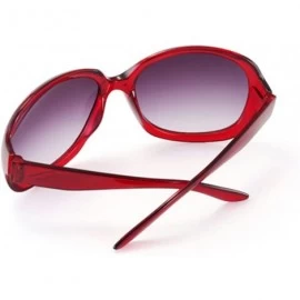 Goggle Fashion Women's Sunglasses Retro Vintage Big Frame Goggles Shades Eyeglass - Wine Red - CB12NFEN4PP $6.95