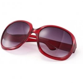 Goggle Fashion Women's Sunglasses Retro Vintage Big Frame Goggles Shades Eyeglass - Wine Red - CB12NFEN4PP $6.95