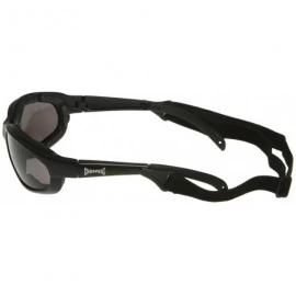 Sport Men's Wind Resistant Motorcycle Wrap 57mm Sunglasses - Black - CT11KH67QXD $20.35