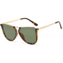 Goggle Vintage Irregular Polygon Metal Sunglasses Personality Men Women Fashion Sunshade Glasses UV400 - Leopard - CP193346S3...