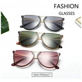 Goggle Vintage Irregular Polygon Metal Sunglasses Personality Men Women Fashion Sunshade Glasses UV400 - Leopard - CP193346S3...
