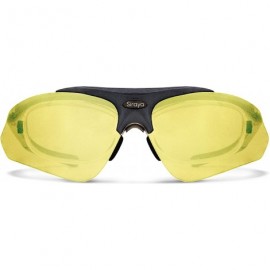 Sport Delta Navy Blue Running Sunglasses with ZEISS P2140 Yellow Tri-flection Lenses - C318KN6UEC7 $36.62
