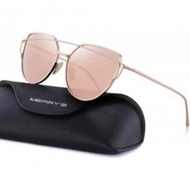 Square Fashion Women Cat Eye Sunglasses Coating Mirror Lens Sun glasses UV400 S7882 - Pink - CL12FYY9W9X $12.89