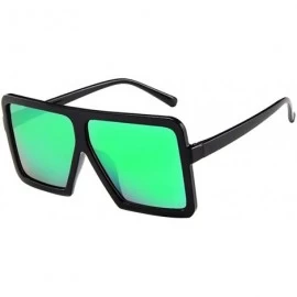 Square Oversized Sunglasses Polarized Fashion - Green - C019648Q6ER $10.17