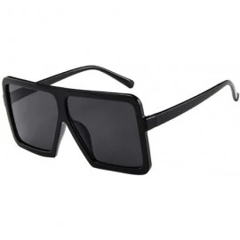 Round Unisex Big Frame Sunglasses Women Men Vintage Glasses Retro Glasses Eyewear Sunglasses - Black - CY18S7TDKZU $18.62