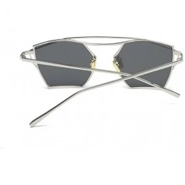 Aviator Colorful lady sunglasses ladies driving glasses - Silver Color - CV183Y7N6OY $28.84