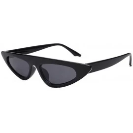 Cat Eye Women's Retro Cat Eye Vintage Narrow Shades Frame UV Protection Polarized Sunglasses - A - C018EDM52YG $23.92