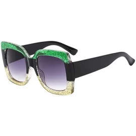 Round Vintage Large Frame Square Sunglasses Goggles for Women Men Retro Sun Glasses UV Protection - Style2 - CA18RNCXWX6 $15.66