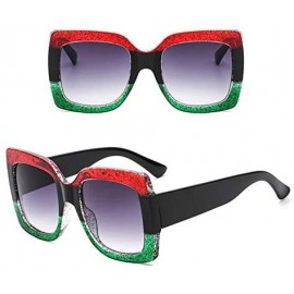 Round Vintage Large Frame Square Sunglasses Goggles for Women Men Retro Sun Glasses UV Protection - Style2 - CA18RNCXWX6 $7.29