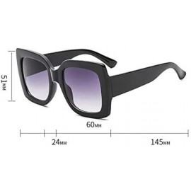 Round Vintage Large Frame Square Sunglasses Goggles for Women Men Retro Sun Glasses UV Protection - Style2 - CA18RNCXWX6 $7.29